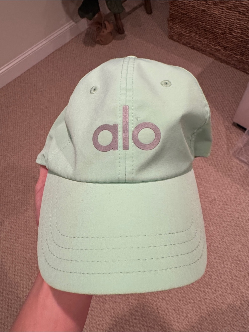 ALO Yoga Kids Mint Green Logo Cap